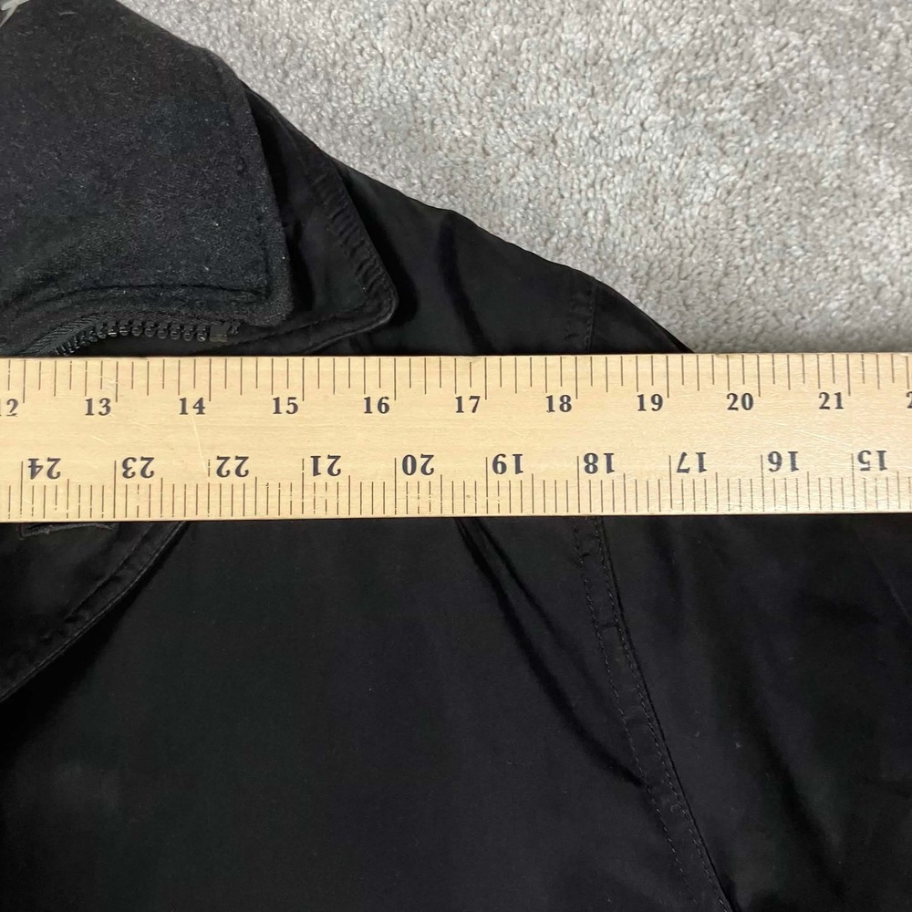 Lauren Ralph Lauren Trench Coat Mens 40L Black Removable Liner Quilted Insulated - Picture 10 of 15